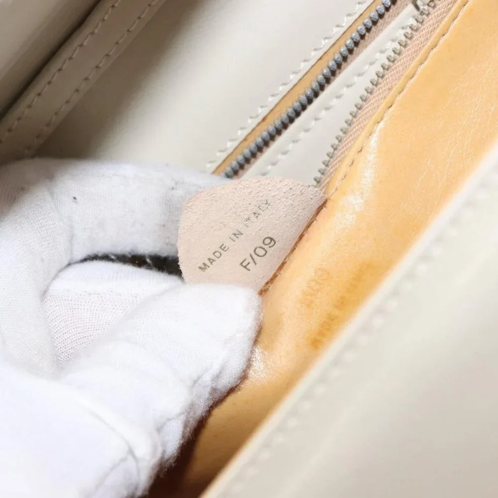 Authentic CELINE Shoulder Bag Leather Ivory Gold - Picture 4 of 16